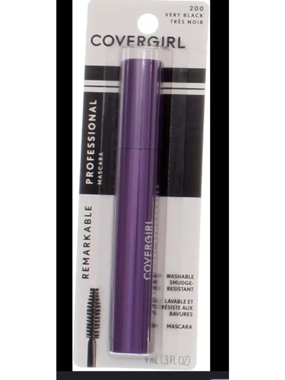 Covergirl Professional Remarkable Waterproof Mascara Very Black 0.3oz Defining